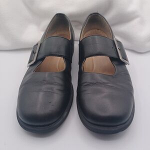 Ecco Leather Mary Jane Flat Shoes